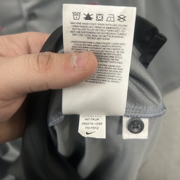 Ohio State Buckeyes Shirt Mens Medium Gray Short Sleeve Polo Nike Dri Fit Adult - Picture 7 of 10